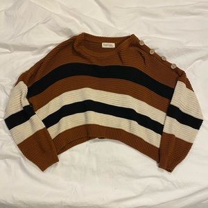 Striped Cropped Sweater